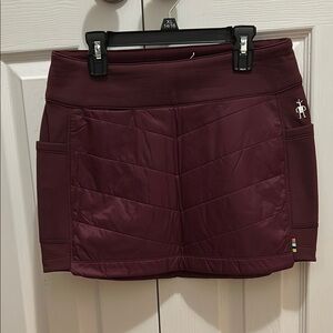 NWT Smartwool Quilted Skirt black cherry XS